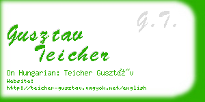 gusztav teicher business card